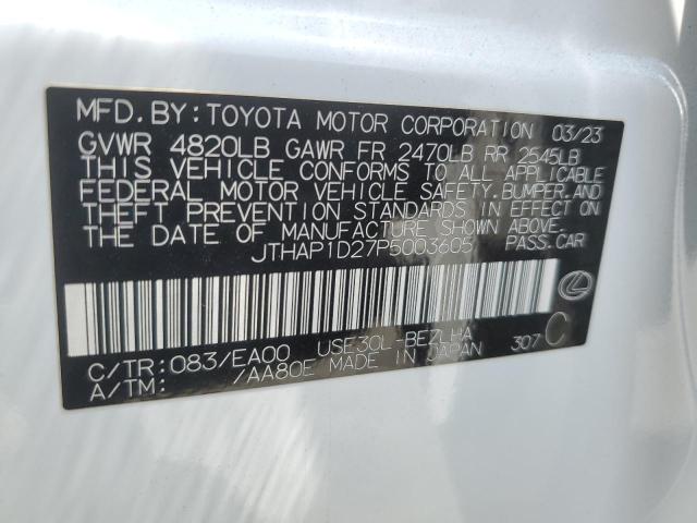 2023 LEXUS IS 500 F S JTHAP1D27P5003605