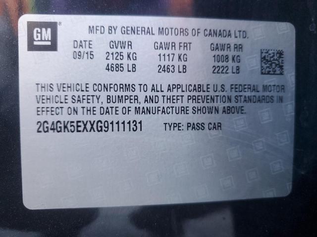 2016 BUICK REGAL - 2G4GK5EXXG9111131