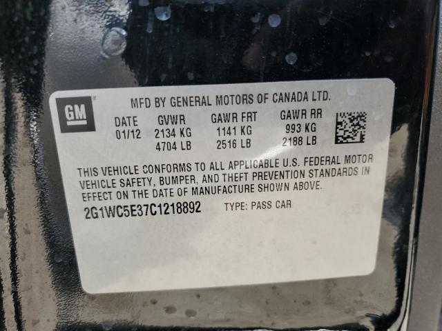 2012 CHEVROLET IMPALA LTZ - 2G1WC5E37C1218892