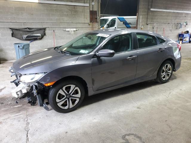 HONDA CIVIC LX 2018 gray  gas 19XFC2F59JE204823 photo #1