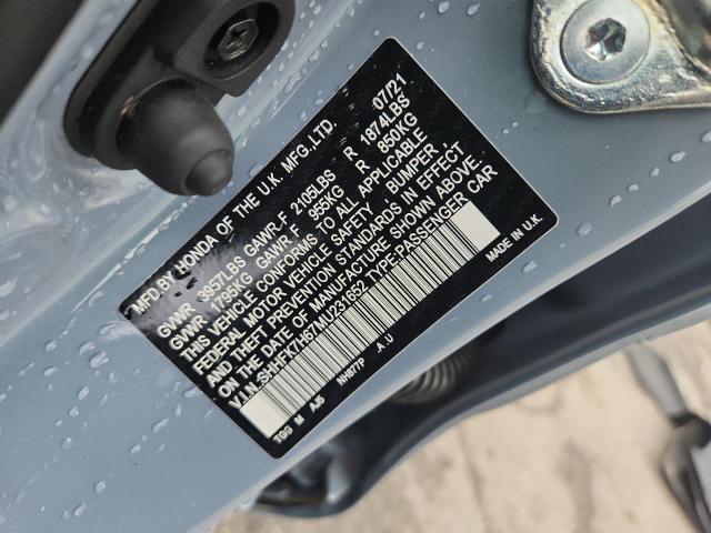 2021 HONDA CIVIC EX SHHFK7H67MU231652