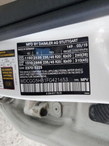2015 MERCEDES-BENZ GLK 350 - WDCGG5HB1FG421653