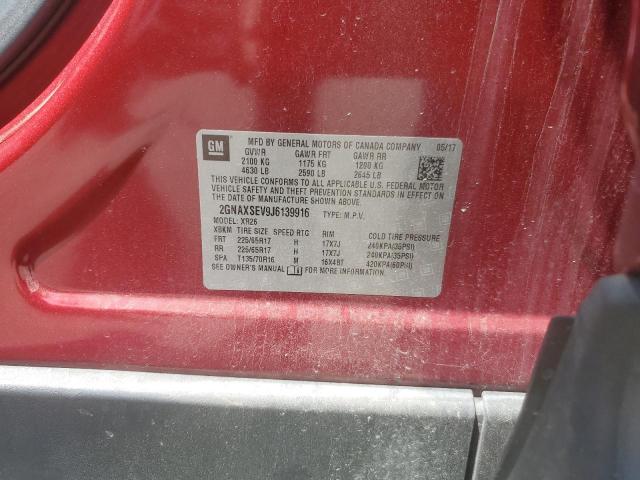 2018 CHEVROLET EQUINOX LT - 2GNAXSEV9J6139916