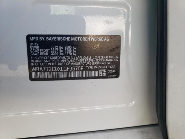 2020 BMW 740 I WBA7T2C0XLGF96758
