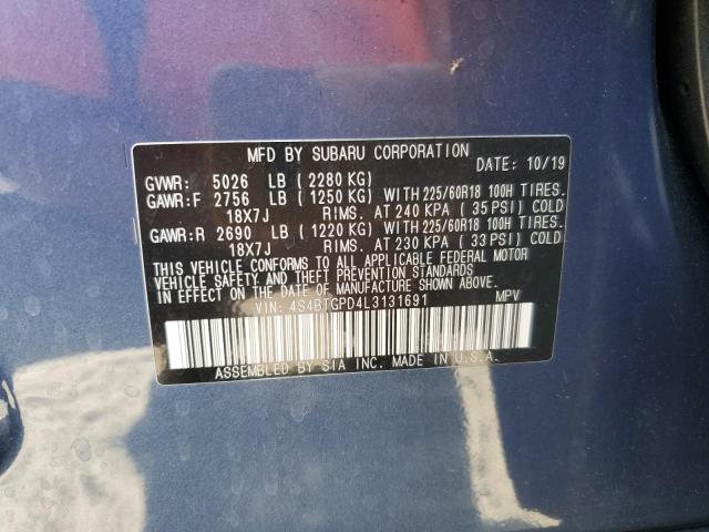 2020 SUBARU OUTBACK TO 4S4BTGPD4L3131691