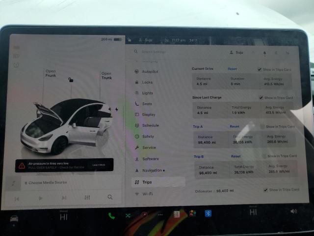 2022 TESLA MODEL Y 7SAYGDEE8NF379397