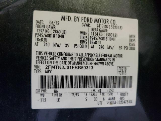 2015 FORD EDGE SEL - 2FMTK3J91FBB59313