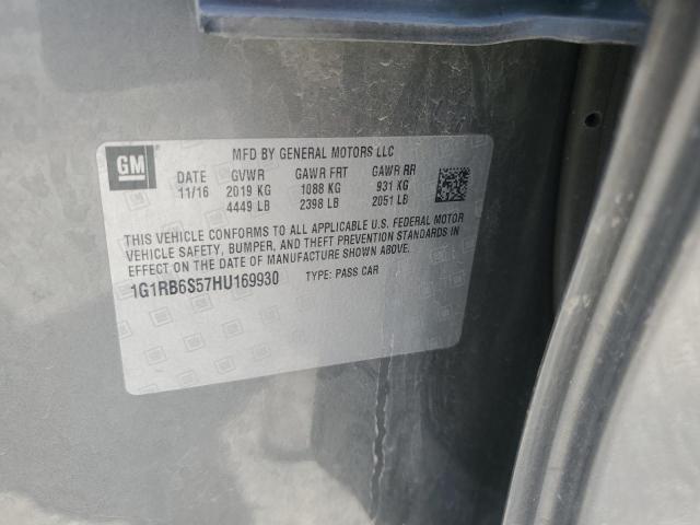 2017 CHEVROLET VOLT PREMI 1G1RB6S57HU169930