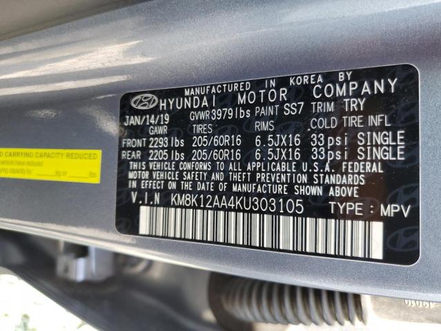 2019 HYUNDAI KONA SE - KM8K12AA4KU303105