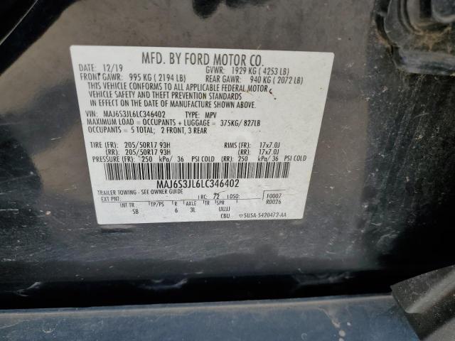 2020 FORD ECOSPORT SES MAJ6S3JL6LC346402