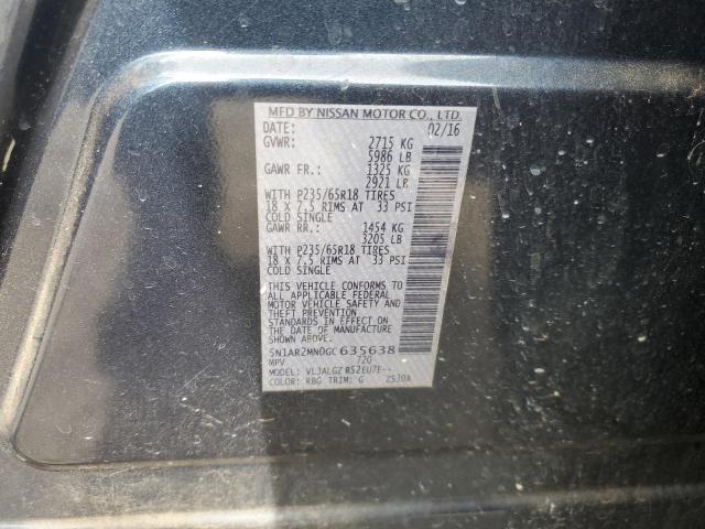 2016 NISSAN PATHFINDER 5N1AR2MN0GC635638