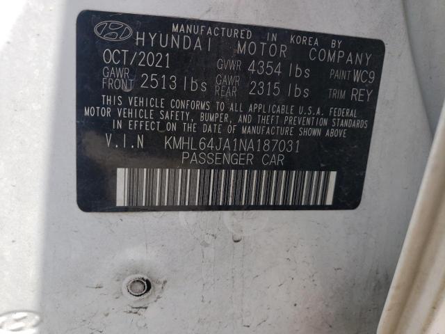 2022 HYUNDAI SONATA SEL - KMHL64JA1NA187031