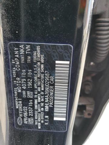 2022 HYUNDAI ELANTRA LI KMHLN4AJ6NU029687