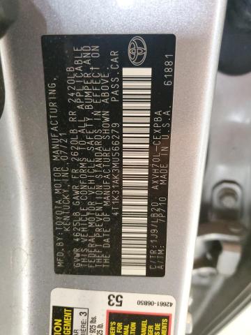 2021 TOYOTA CAMRY XSE 4T1K31AK3MU566279