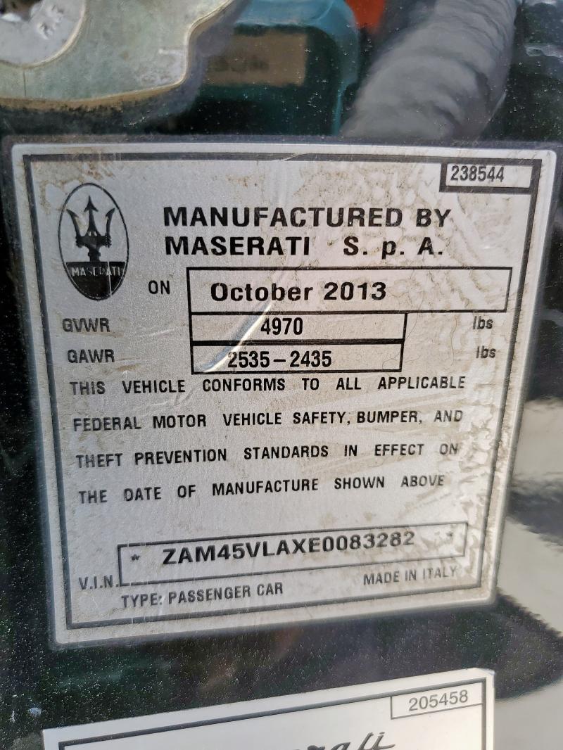 2014 MASERATI GRANTURISM - ZAM45VLAXE0083282