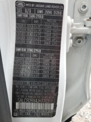 2018 LAND ROVER DISCOVERY - SALCR2RX4JH770311