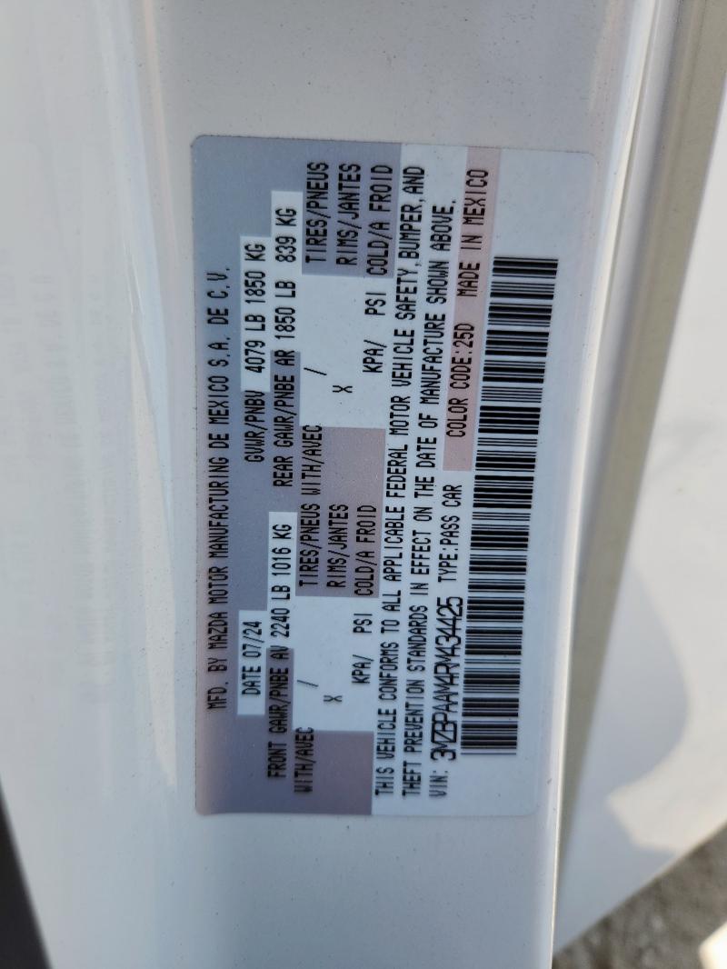 2024 MAZDA 3 3MZBPAAM4RM434425