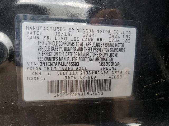 2018 NISSAN VERSA S - 3N1CN7AP4JL865693
