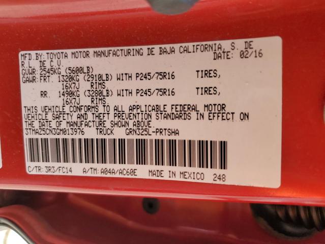2016 TOYOTA TACOMA DOU 3TMAZ5CN3GM013976