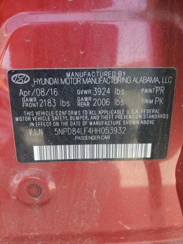 2017 HYUNDAI ELANTRA SE 5NPD84LF4HH053932