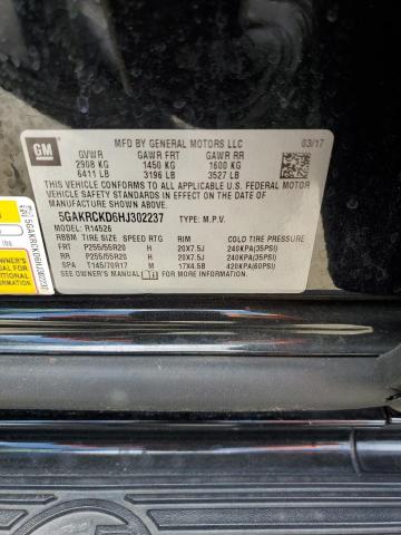 2017 BUICK ENCLAVE 5GAKRCKD6HJ302237