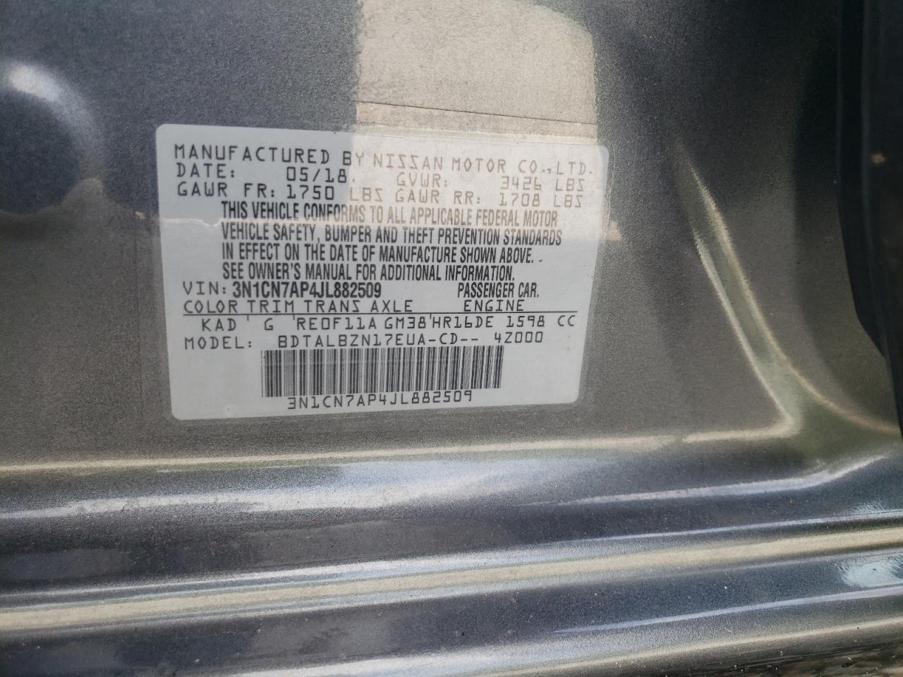 Nissan Versa 2018