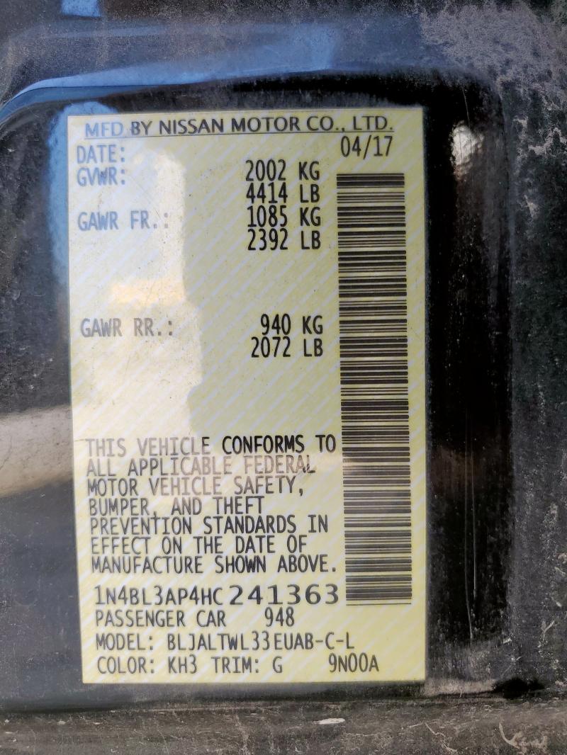 2017 NISSAN ALTIMA 3.5 - 1N4BL3AP4HC241363