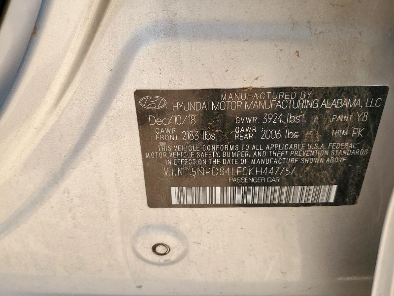2019 HYUNDAI ELANTRA SE - 5NPD84LF0KH447757