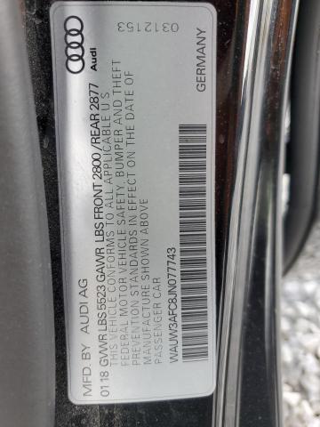 2018 AUDI A7 PREMIUM WAUW3AFC8JN077743