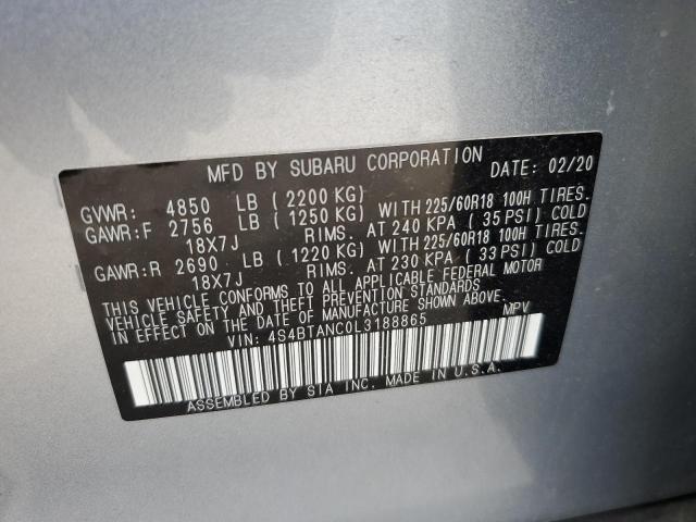 2020 SUBARU OUTBACK LI 4S4BTANC0L3188865