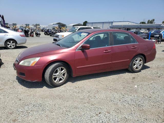 HONDA ACCORD SE 2006 red  gas 1HGCM56376A102917 photo #1