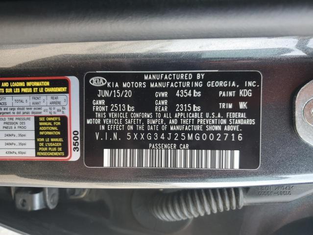 2021 KIA K5 EX 5XXG34J25MG002716