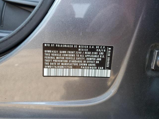 2016 VOLKSWAGEN JETTA SPOR 3VWD17AJ6GM217149