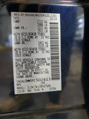 2015 INFINITI QX60 - 5N1AL0MM5FC502613