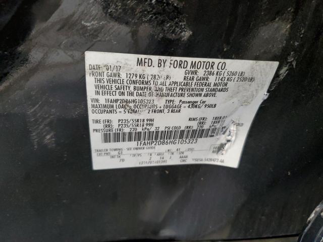 2017 FORD TAURUS SE 1FAHP2D86HG105323