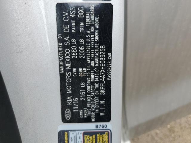 2017 KIA FORTE LX 3KPFL4A7XHE089258