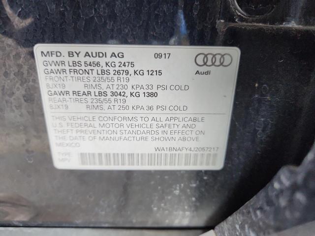 2018 AUDI Q5 PREMIUM WA1BNAFY4J2057217