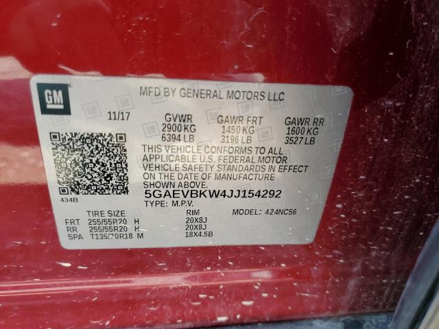 2018 BUICK ENCLAVE PR 5GAEVBKW4JJ154292