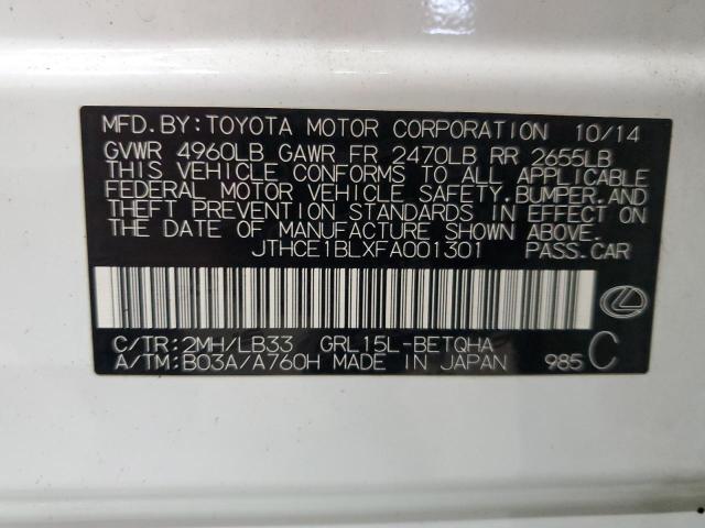 2015 LEXUS GS 350 JTHCE1BLXFA001301