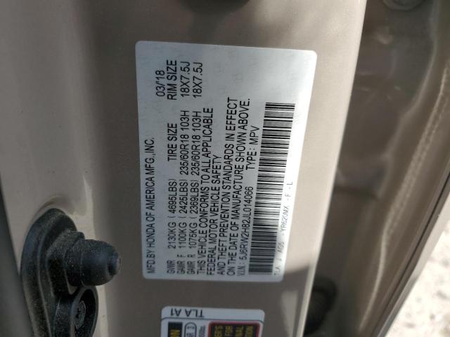 2018 HONDA CR-V EXL - 5J6RW2H82JL014066