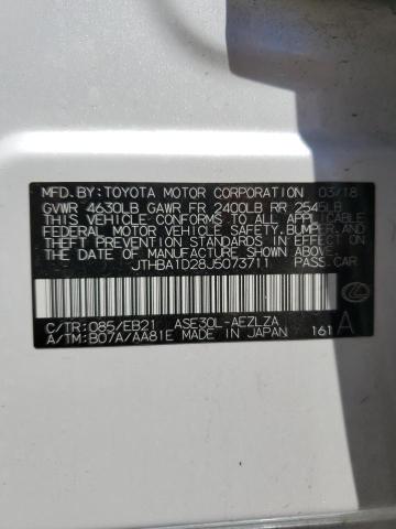 2018 LEXUS IS 300 JTHBA1D28J5073711