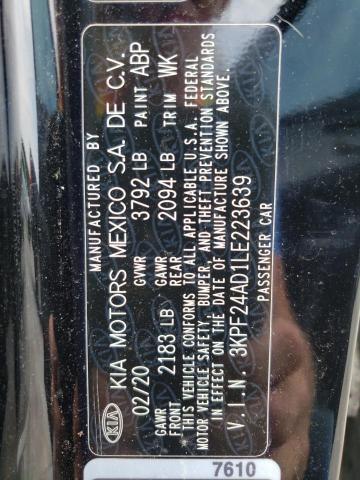 2020 KIA FORTE FE - 3KPF24AD1LE223639