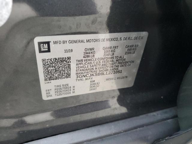 2020 CHEVROLET TRAX LS 3GNCJKSB9LL221051