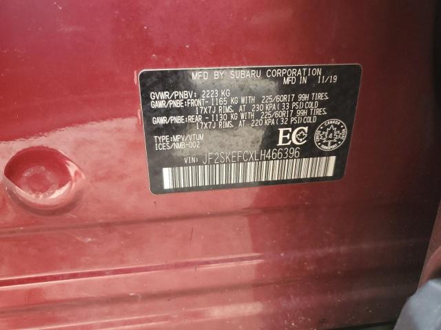 2020 SUBARU FORESTER C JF2SKEFCXLH466396