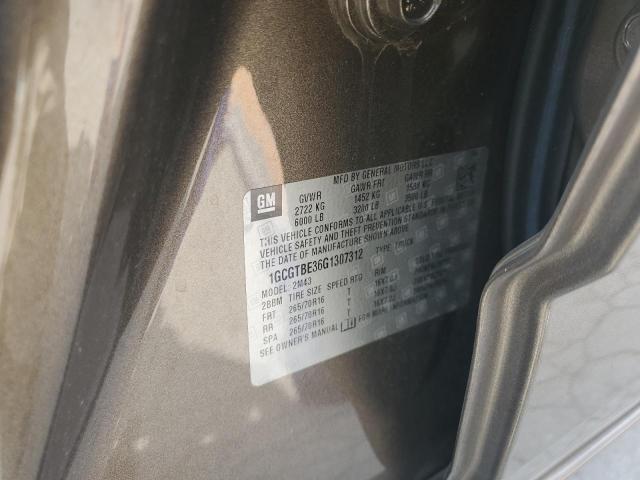 2016 CHEVROLET COLORADO 1GCGTBE36G1307312