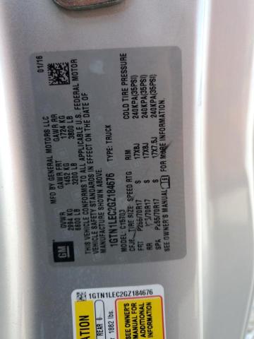 2016 GMC SIERRA C15 1GTN1LEC2GZ184676