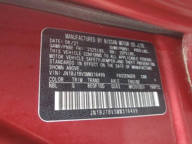 2021 NISSAN ROGUE SPOR JN1BJ1BV3MW316499