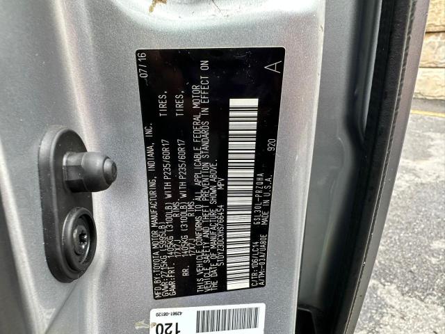2017 TOYOTA SIENNA XLE 5TDYZ3DCXHS766454