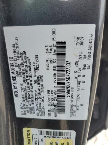 2016 FORD FUSION S - 3FA6P0G75GR227337