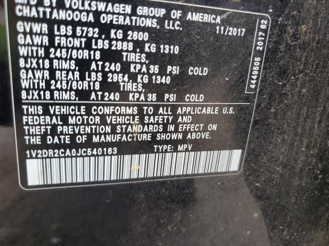 2018 VOLKSWAGEN ATLAS SE 1V2DR2CA0JC540163